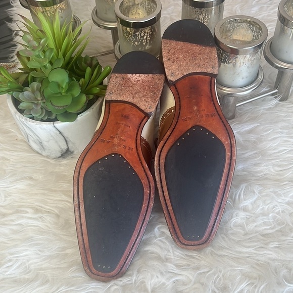Mezlan Men’s Brown/Beige Wingtip Spectator Oxford Dress Shoes Size 8 - Picture 10 of 16